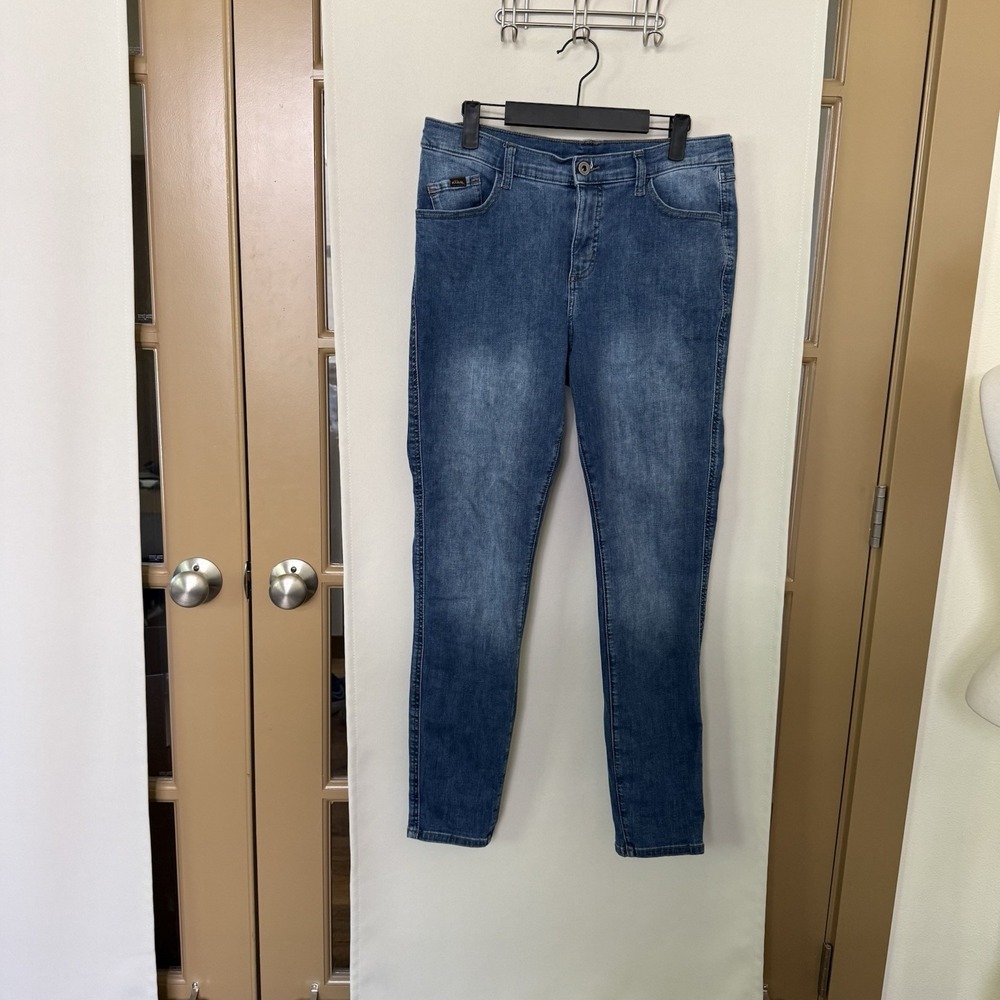 Kuhl Womens 12 Reg Blue Medium Wash Mid Rise Denim Skinny Jeans Pants Bottoms